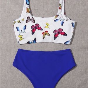 Butterfly bikini & shorts set